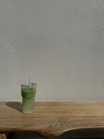 Matcha Glass Travel Cup with Lid (550ml)